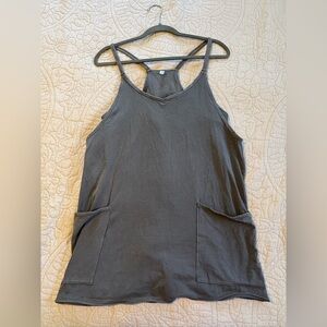 Gray free people movement hot shot mini dress